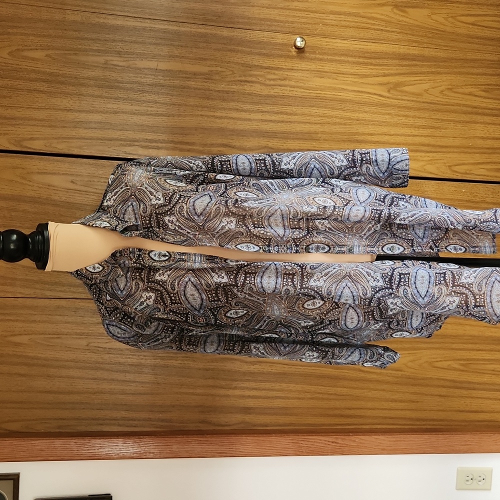 J. Jill Multicolor Paisley Button Down Shirt. Tunic Length
